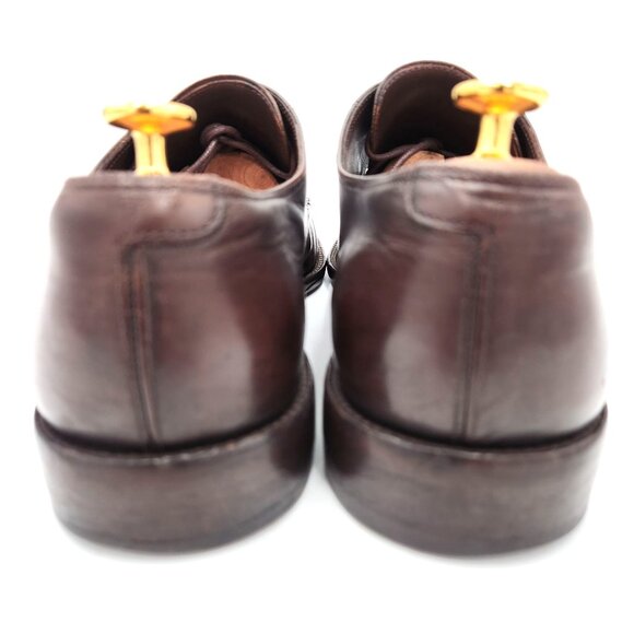 Vintage Salvatore Ferragamo Italy Men's 11 Dark Brown Leather Dress Shoes Oxford - Picture 6 of 16